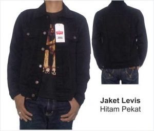 Konveksi jaket jeans warna hitam
