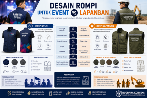 Desain Rompi untuk Event vs Lapangan