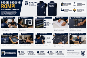 Proses Produksi Rompi di Nugraha Konveksi